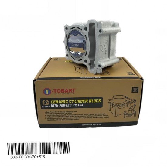 ΚΥΛΙΝΔΡΟΠΙΣΤΟΝΟ RACING CERAMIC+FORGED YAMAHA CRYPTON X135 70MM+8 SUPERHEAD TOBAKI