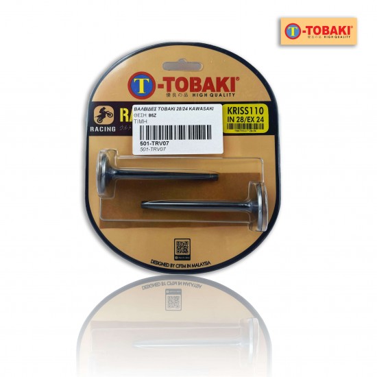 ΒΑΛΒΙΔΕΣ TOBAKI 28/24 KAWASAKI KAZER / KAWASAKI ZX130 / MODENAS KRISTAR 125 / MODENAS KRISS ΚΕΦΑΛΗ