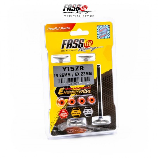ΒΑΛΒΙΔΕΣ ΣΕΤ FASSTEK SUPER-X 26/23 ΜΕ ΤΣΙΜΟΥΧΑΚΙΑ ΒΑΛΒΙΔΩΝ ΔΙΠΛΑ YAMAHA CRYPTON X135 ΥΨΗΛΗΣ ΑΝΤΟΧΗΣ