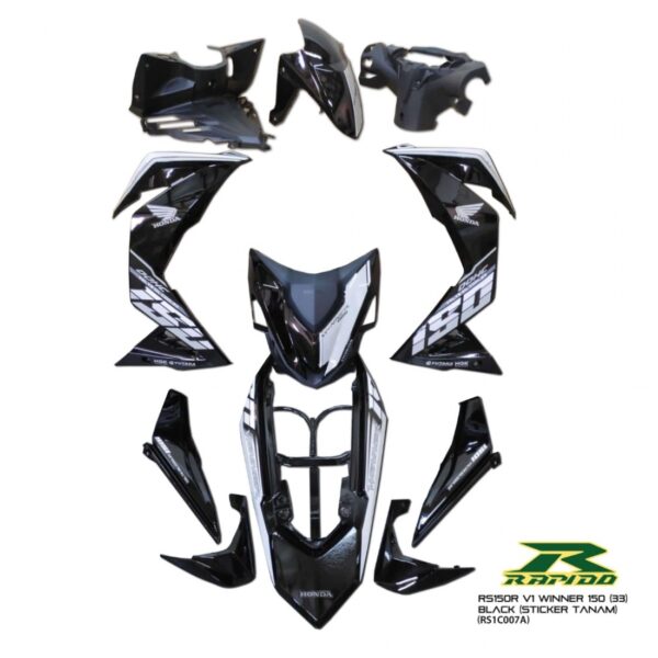 ΠΛΑΣΤΙΚΑ RAPIDO HONDA GTR150 V1 WINNER-150 (33) BLACK (STICKER TANAM)