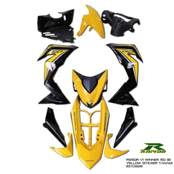 ΠΛΑΣΤΙΚΑ RAPIDO HONDA GTR150 V1 WINNER-150 (8) YELLOW (STICKER TANAM)
