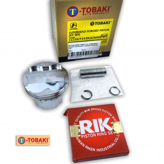 ΠΙΣΤΟΝΙ 62MM TOBAKI ΓΙΑ SUPERHEAD ΚΕΦΑΛΗ ΣΦΥΡΙΛΑΤΟ YAMAHA CRYPTON X135