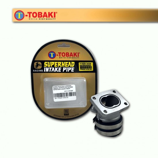 ΛΑΙΜΟΣ INJECTION SUPERHEAD YAMAHA CRYPTON X135 (34/36MM) ΤΕΤΡΑΓΩΝΟ 8-SHAPE TOBAKI